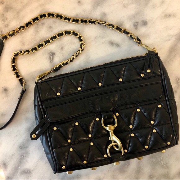 Rebecca Minkoff Handbags - Rebecca Minkoff Studded Quilted MAC Bag in Black